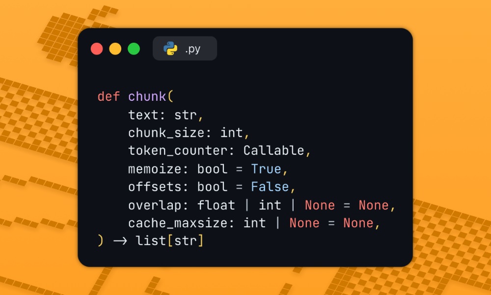 Semchunk text chunking Python library