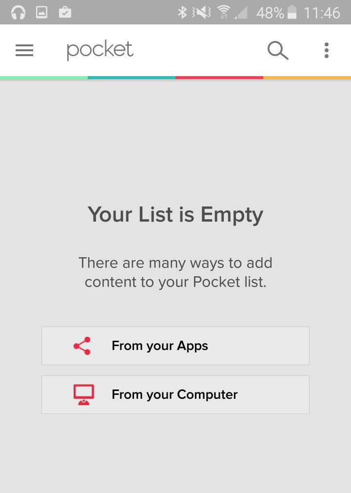 pocket list ui design