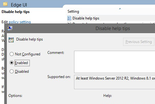 Disable window