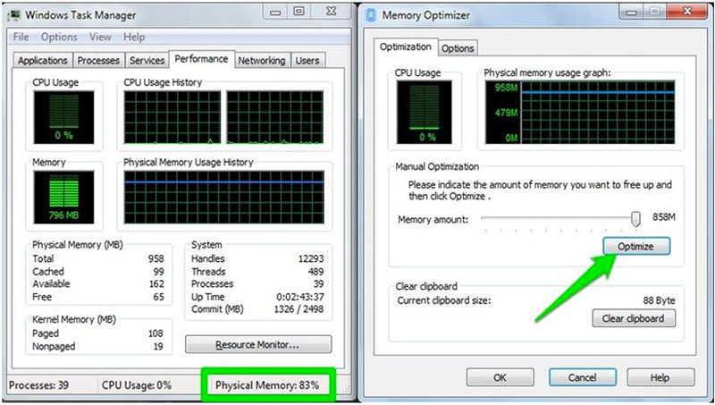 avg memory clean windows