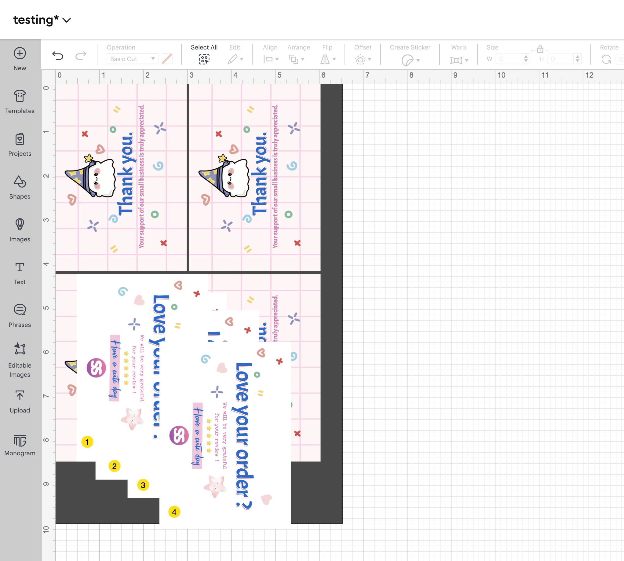 Importing and duplicating back design