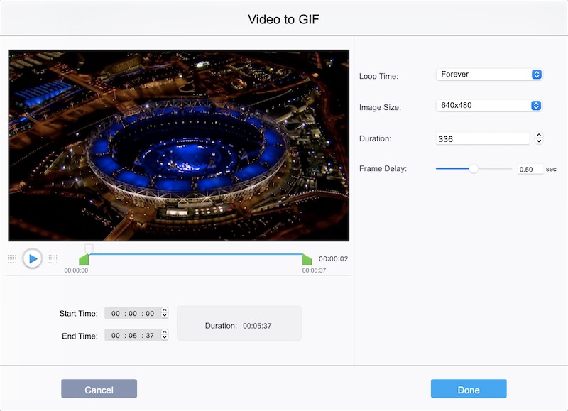 videoproc create GIF