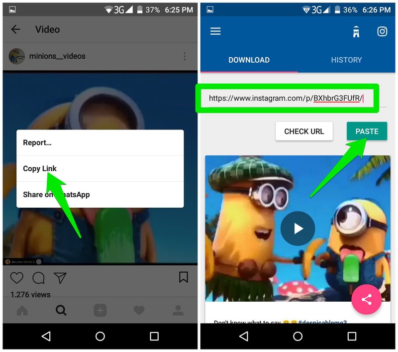 copy url and download video