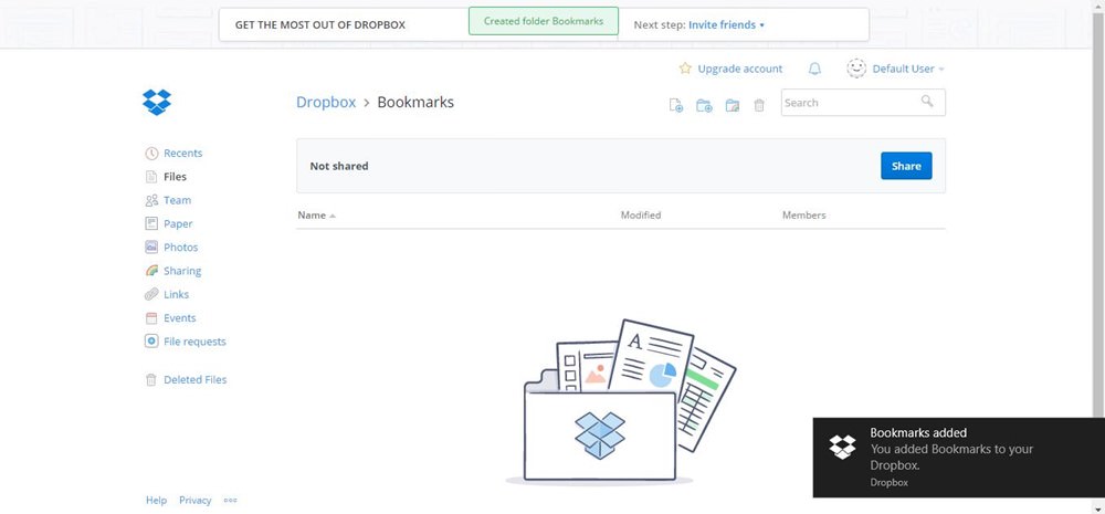 Creating a Ã¢Â€ÂœBookmarksÃ¢Â€Â folder in Dropbox