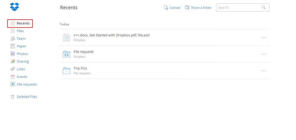 Recent activities in Dropbox|1000pxx473px