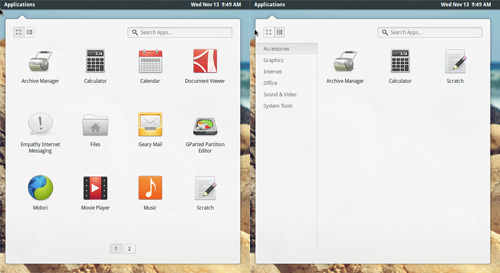 Elementary OS Luna Slingshot