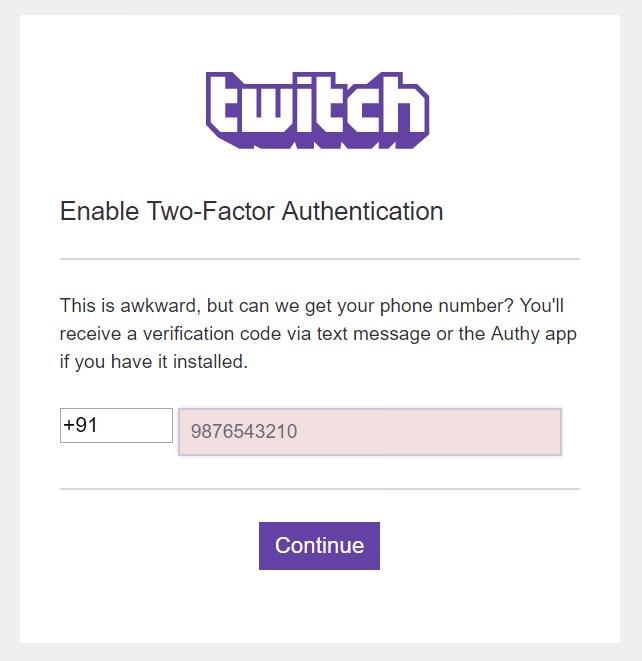 Setting up Two-Factor Authentication on Twitch