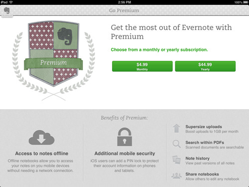 Evernote offline access utility