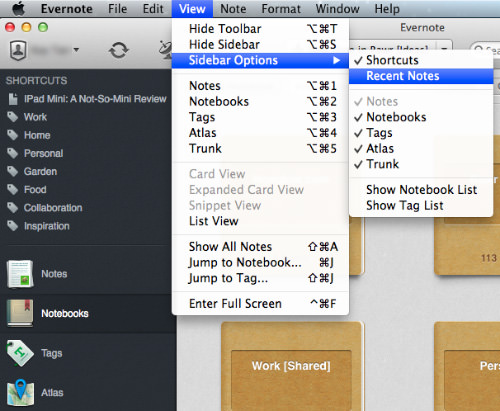 evernote for mac make tag bar longer