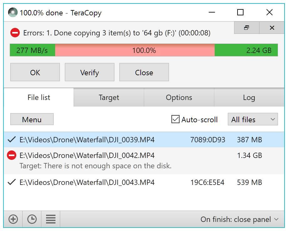 TeraCopy for File Explorer in Windows 10