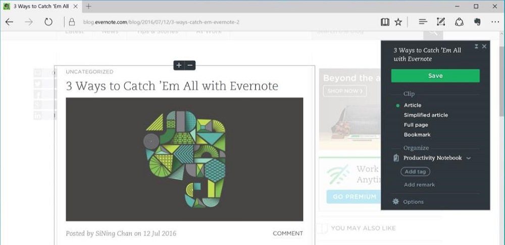 Evernote Web Clipper