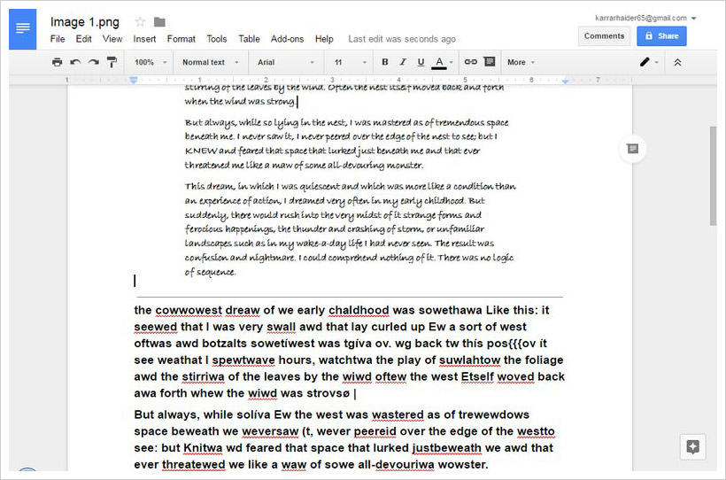 Using OCR in Google Drive