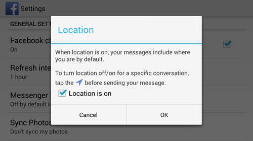 Turn Off Messages Location