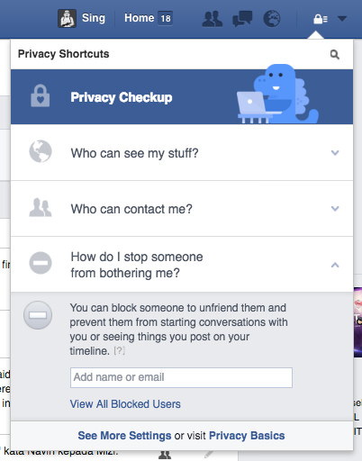 Facebook Privacy Block