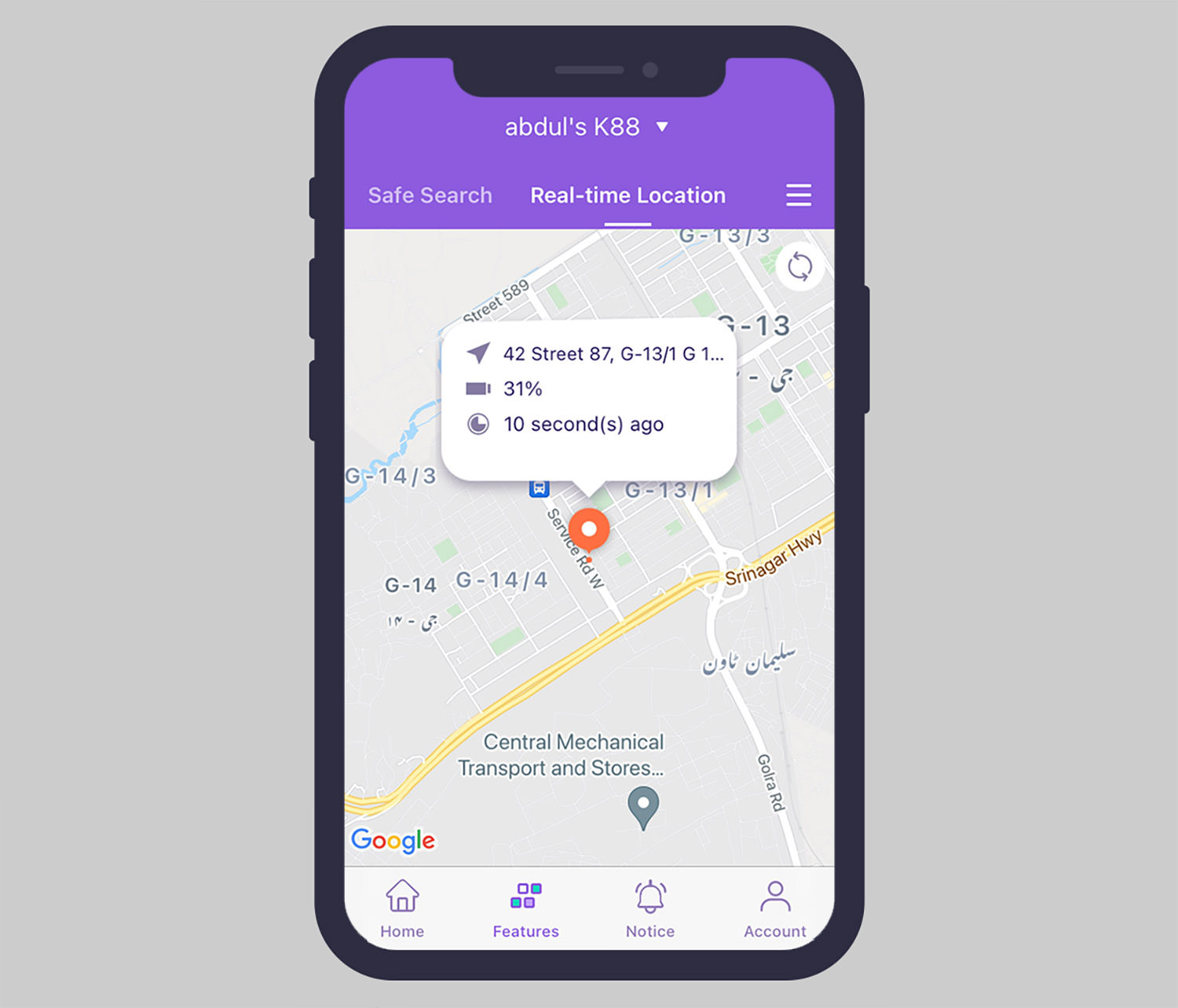 Famisafe deals location tracking