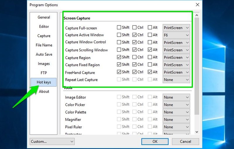 picpick hotkeys