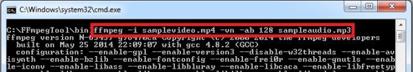 ffmpeg extract audio and convert