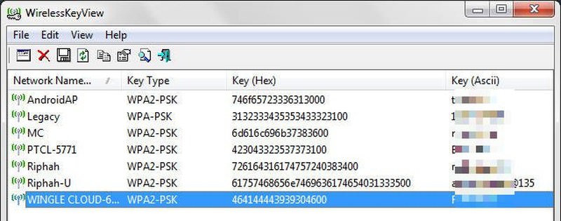 wirelesskey view