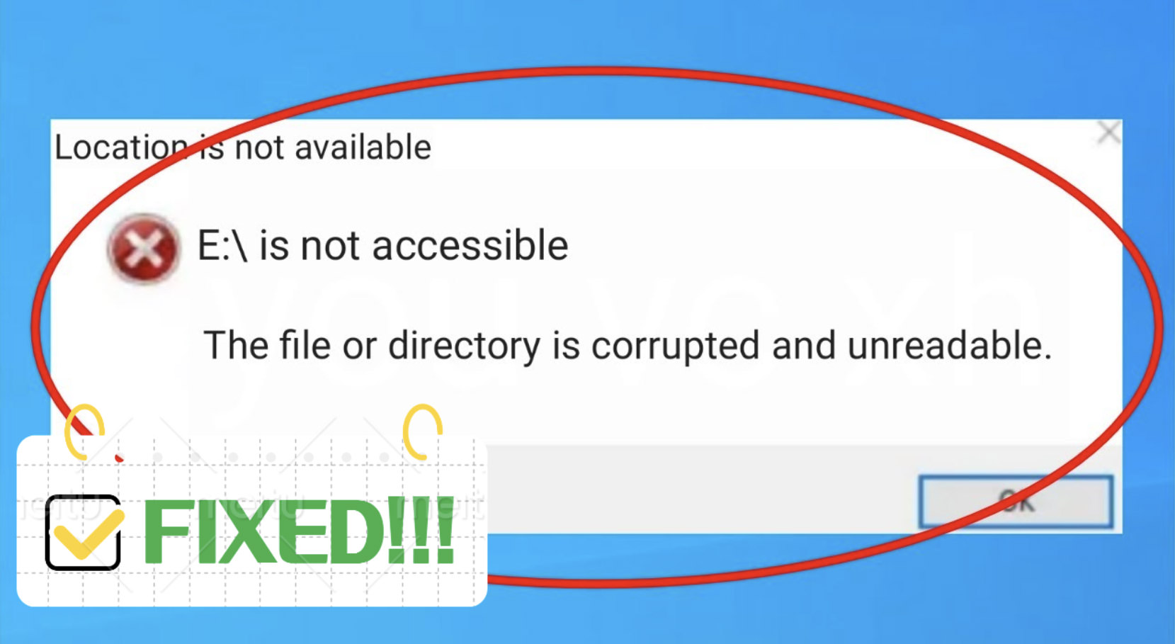 How To Fix The The File Or Directory Is Corrupted And Unreadable