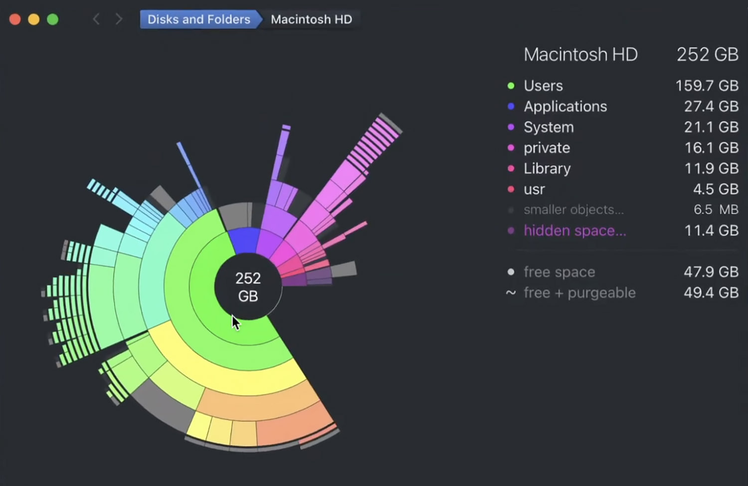 DaisyDisk disk space management app