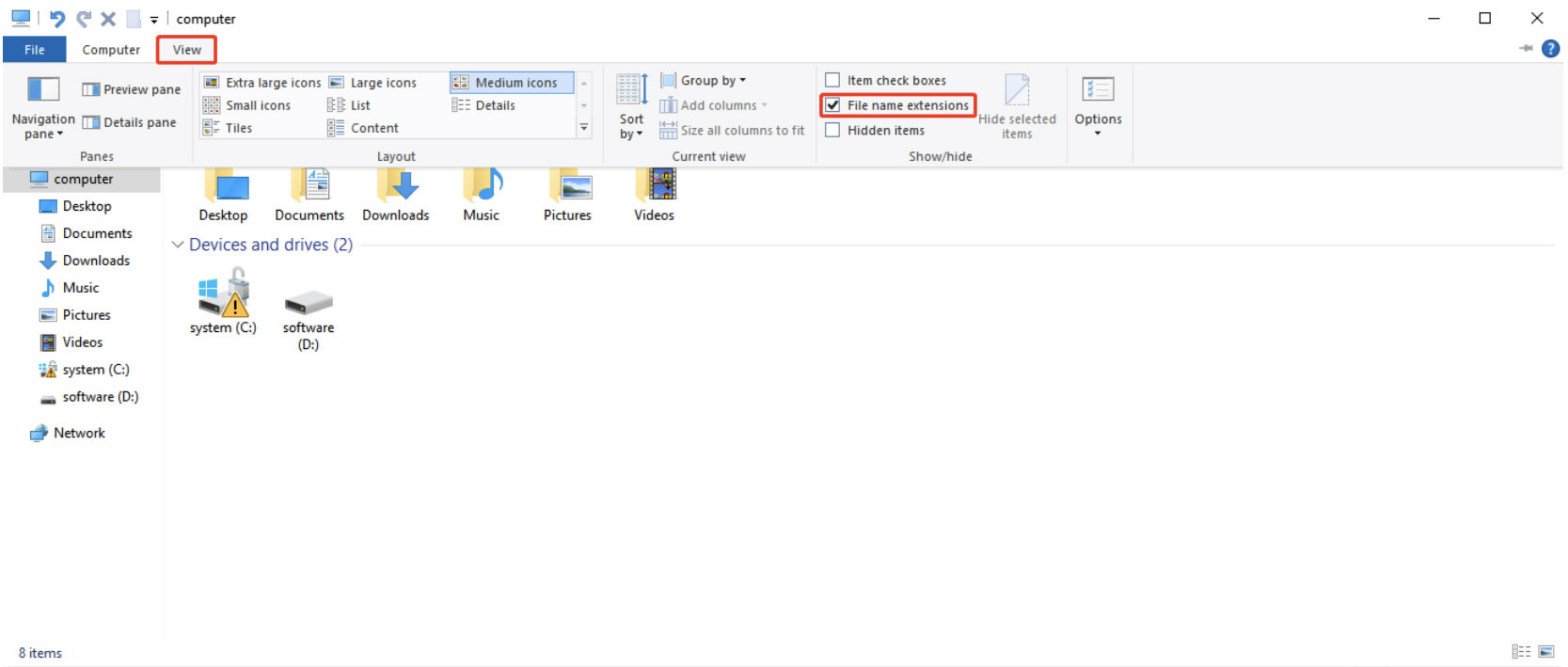 File Explorer Extension Settings