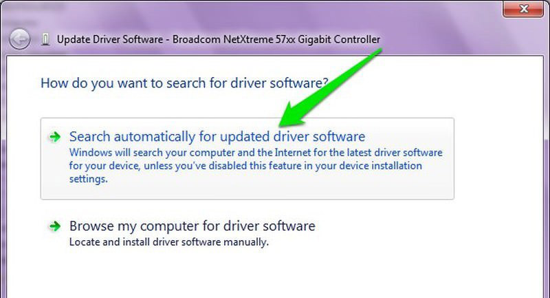 search automatically for drivers