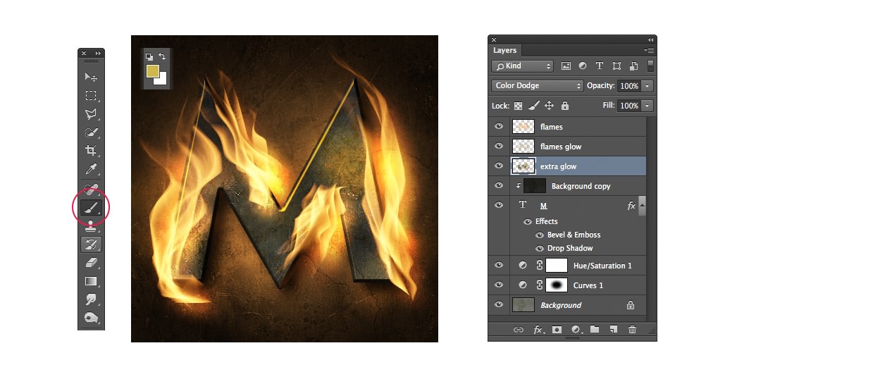 How to Create Flaming Text Effect with Adobe Hongkiat