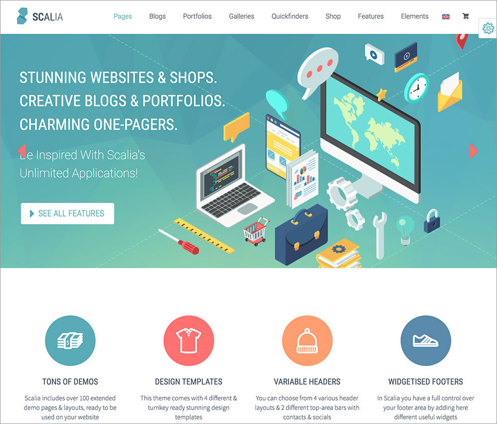 Scalia wordpress theme