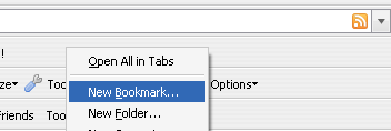 Create New Bookmark