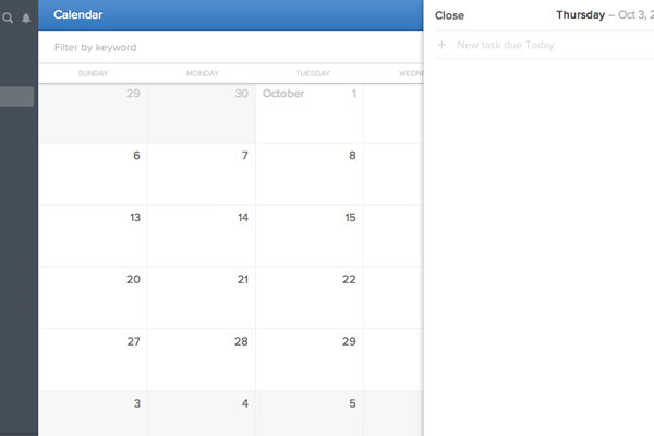 flowapp calendar view ui add new task