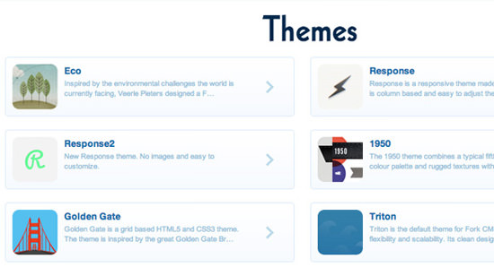 Custom Fork CMS themes templates