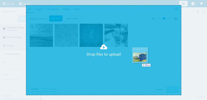 WordPress.com Drag-and-Drop Input