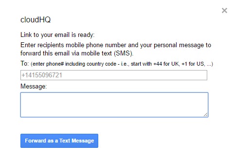 your email to sms