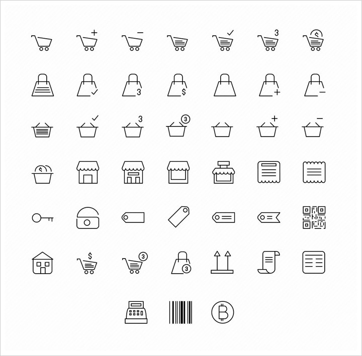 ecommerce icons