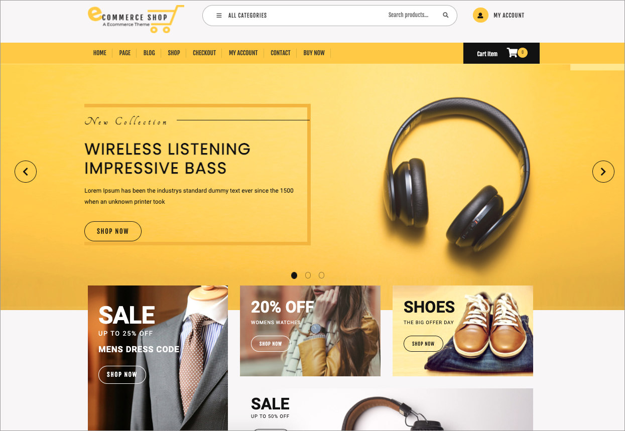 free eCommerce WordPress theme