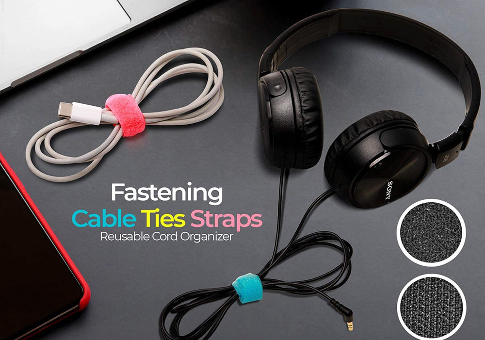  HEMOTON Cable Strap Rope Organizer Cord Organizers for  Electronics Wire Hooks for Cables Cable Ties Wire Strap Hook and Loop  Adhesive Wire Ties Nylon Fastener Strap Carabiner Electric Wire :  Electronics