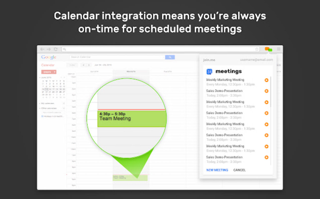 join.me for Google Calendar