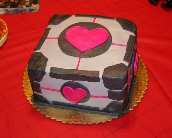 companion cube cake