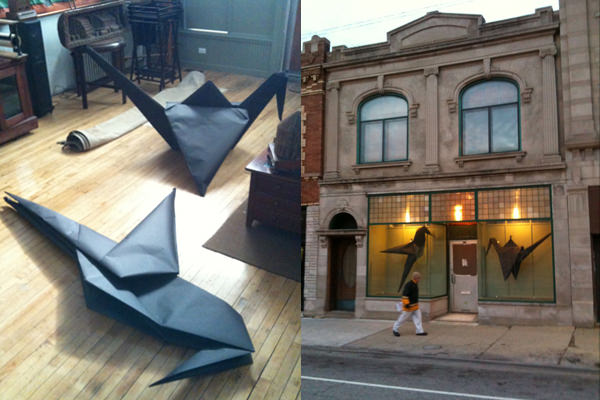 giant origami art