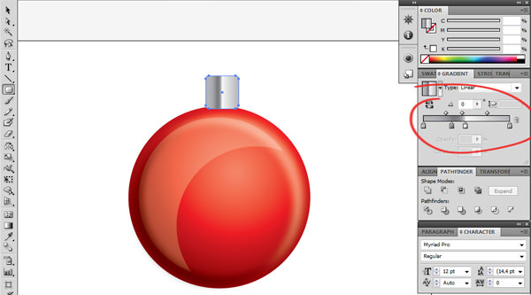 christmas bauble in illustrator