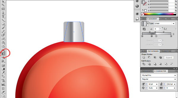 christmas bauble in illustrator