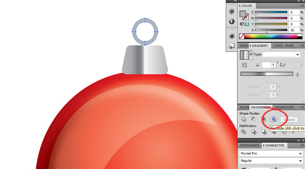 christmas bauble in illustrator