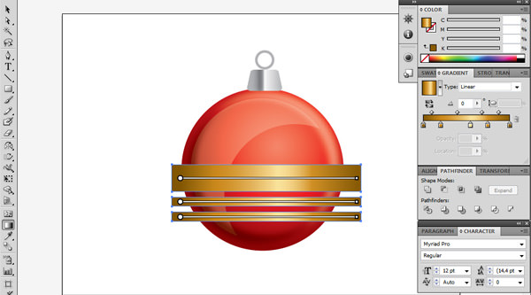 christmas bauble in illustrator