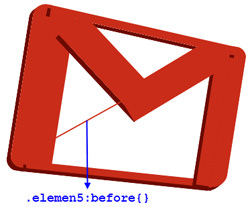 gmail logo in css