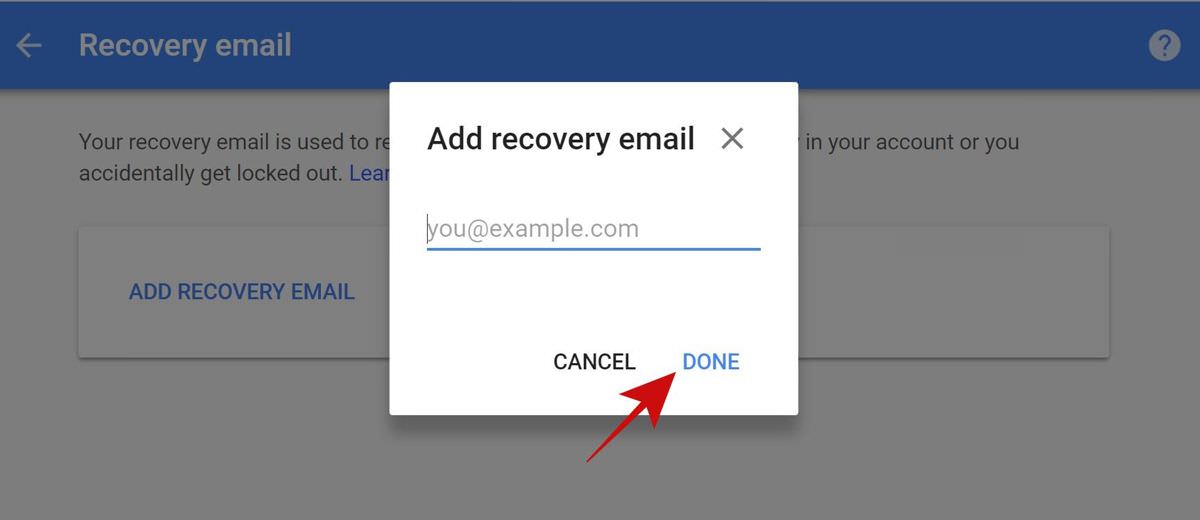 gmail recovery change