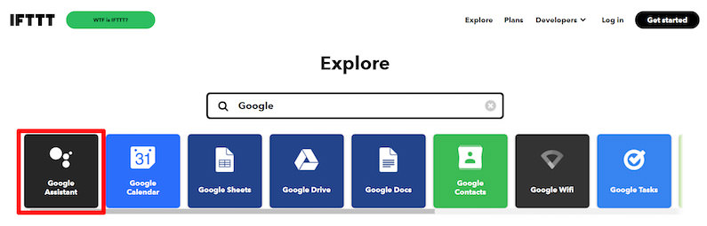IFTTT google assistant