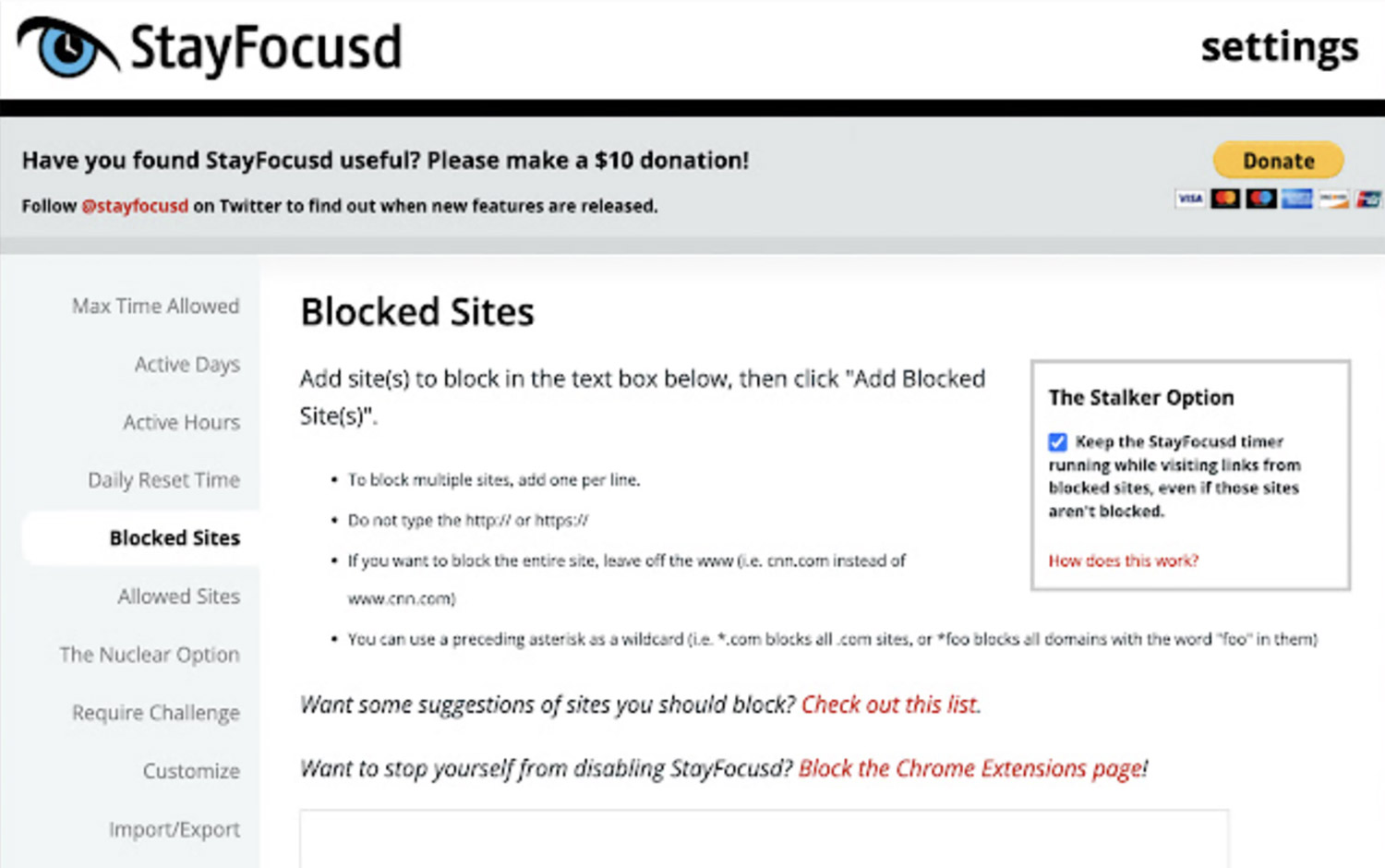 StayFocusd for Chrome