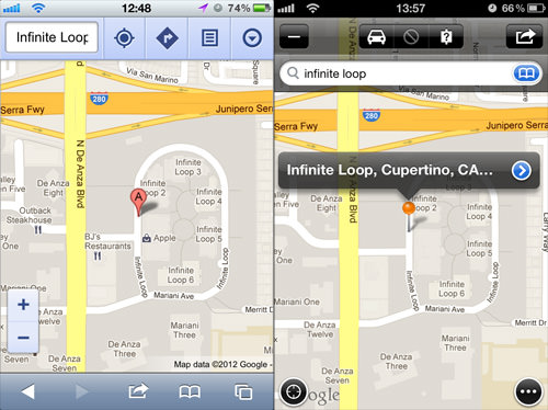 Maps Plus and Google Maps Comparison