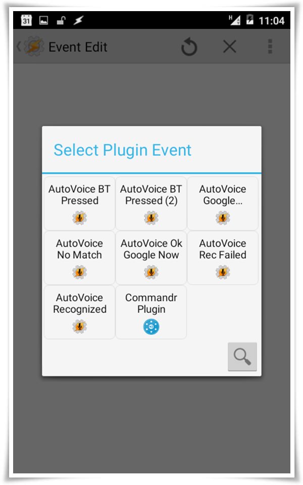 select plugin event