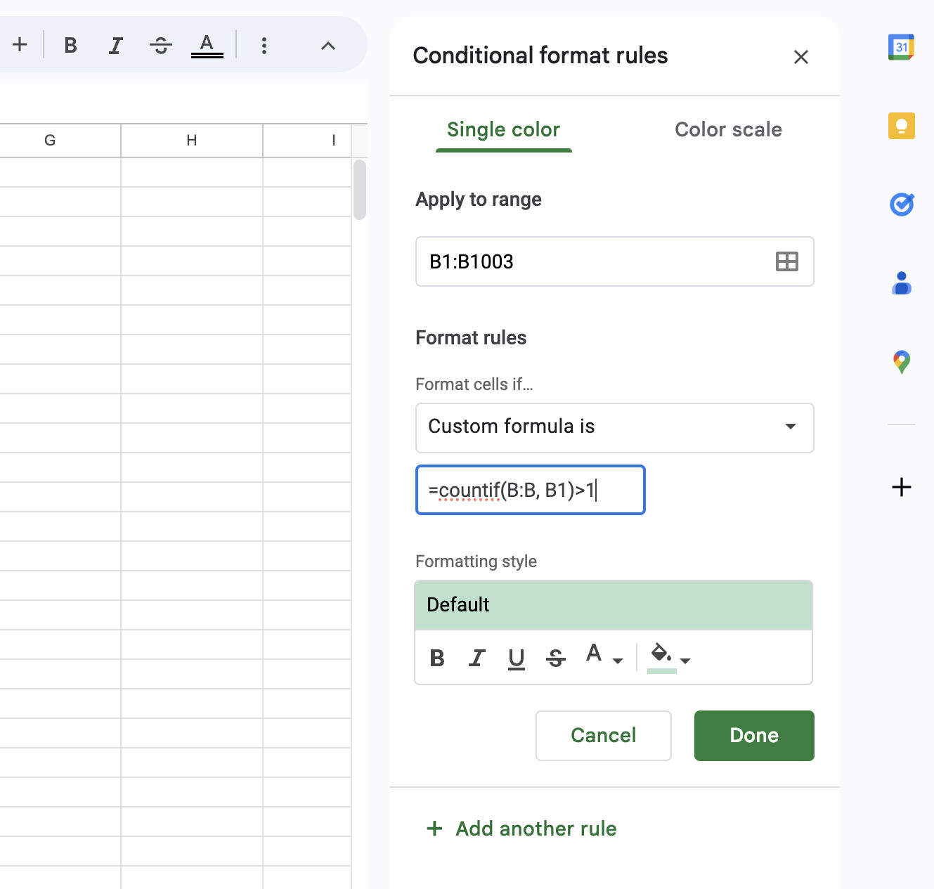 Inserting Formula